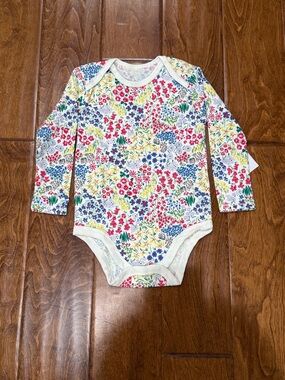 NWT Size 18 Months Wonder Nation Floral Long-Sleeve One-Piece Bodysuit